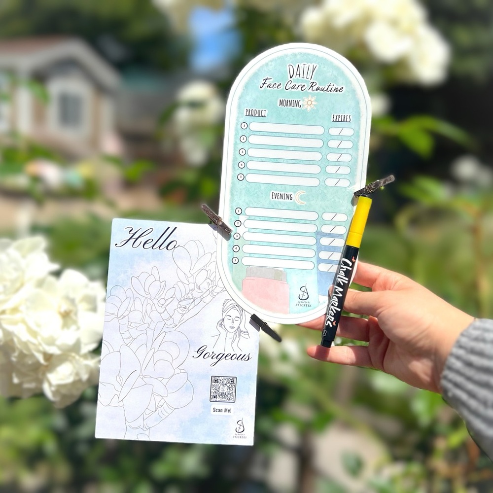Daily Skincare Routine Sticker System